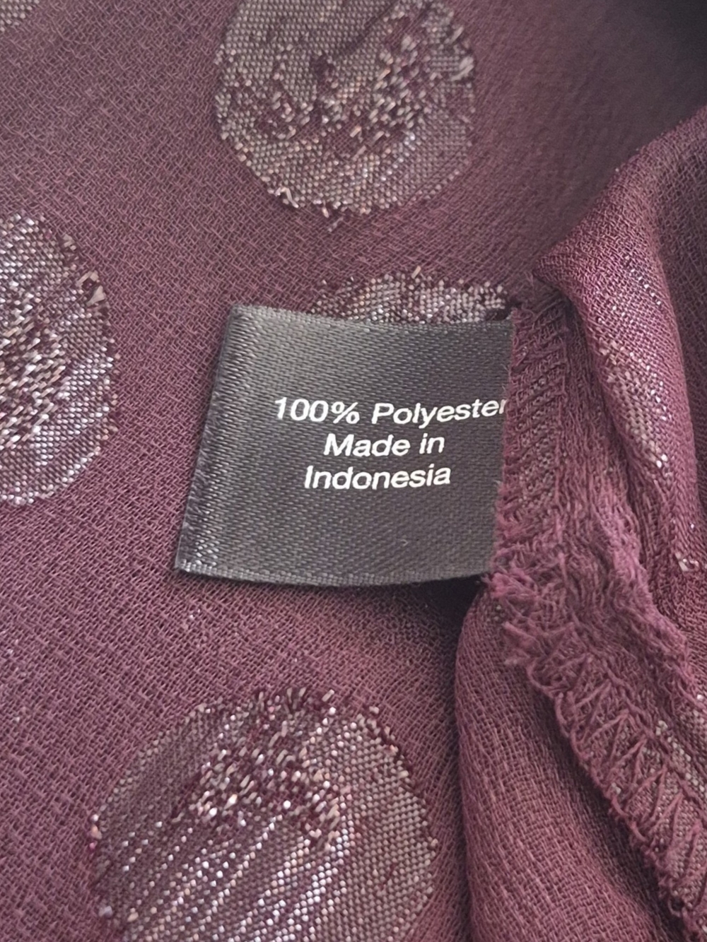 Lane Bryant Plum Sheer Polka Dot Button Down Blouse 22/24 Artsy Romantic Boho - Picture 8 of 8